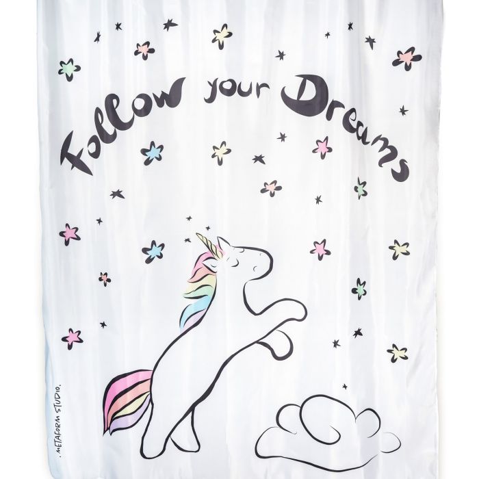 Rideau de Douche 180x200 Motif Licorne en Polyester Mod. Unicorn main product photo