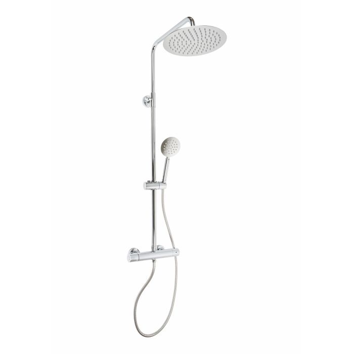 Ensamble de douche Rond Chrome en Acier Inox Aisi 304 Mod. Poseidon Plus main product photo