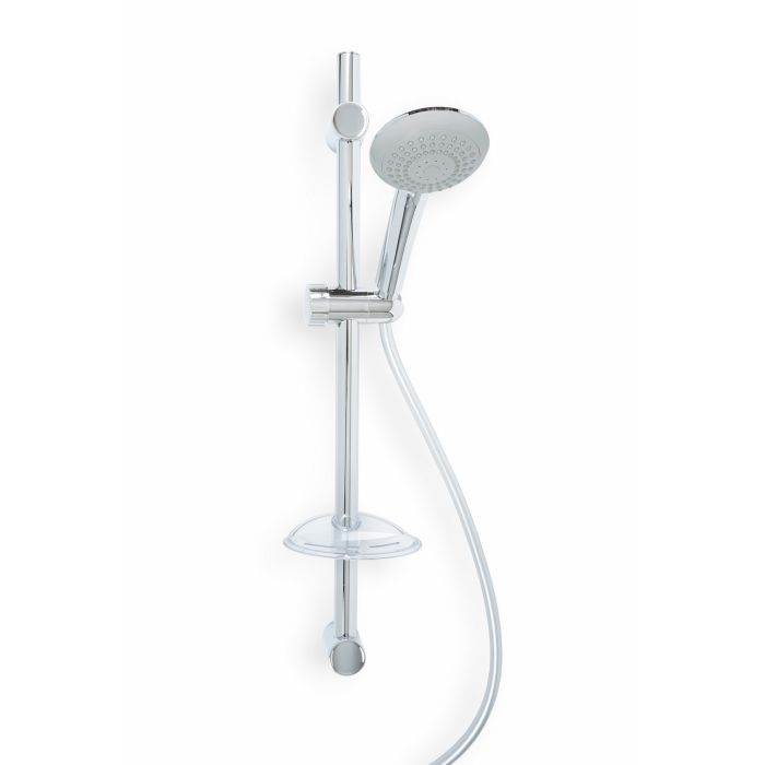 Barre Ensamble de douche Rond Chrome en Laiton et ABS Mod. Ares main product photo