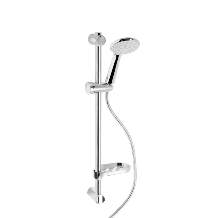 Barre Ensamble de douche Rond Chrome en Acier Inox et ABS Mod. Capri main product photo
