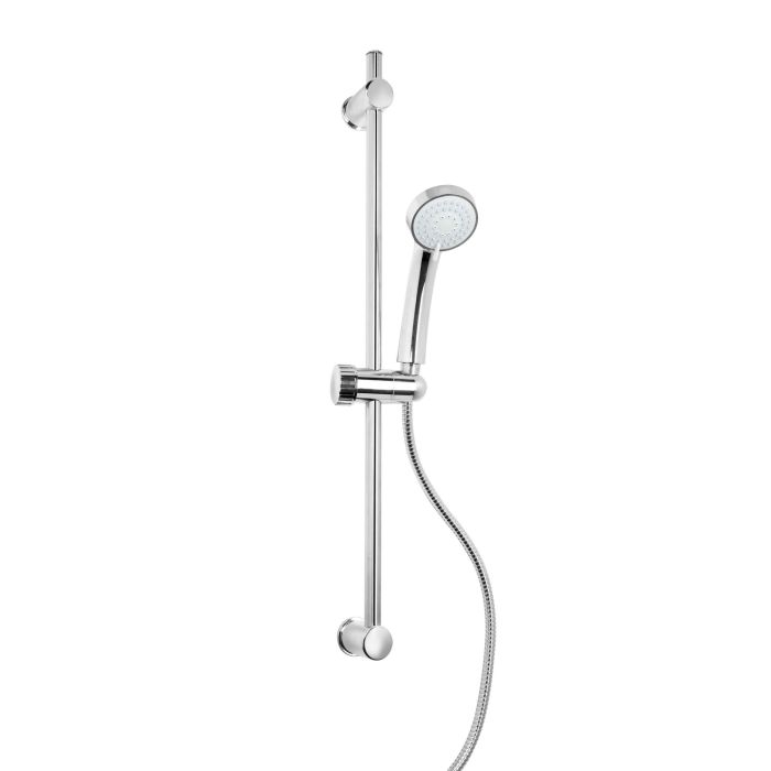 Barre Ensamble de douche Rond Chrome en Acier Inox et ABS Mod. Procida main product photo