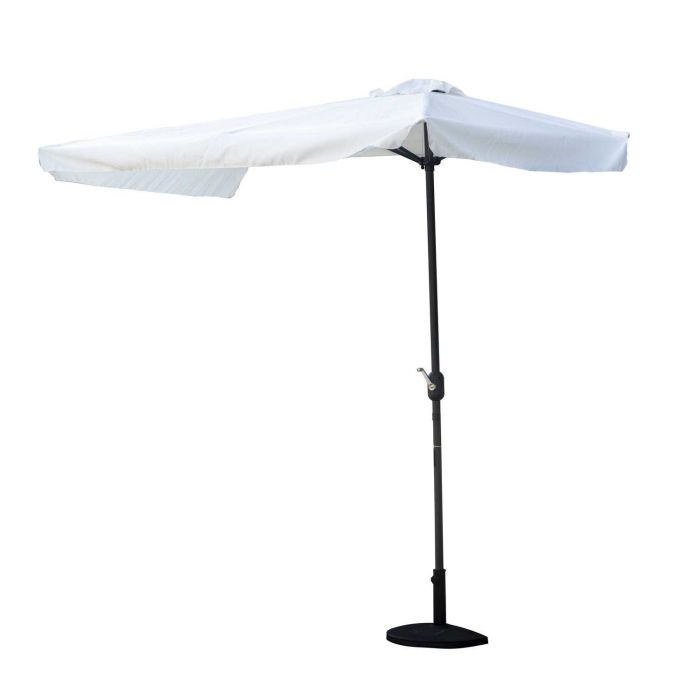 Parasol de balcon demi parasol Blanc 2,3x1x3 m en Aluminium mod. Elmira main product photo