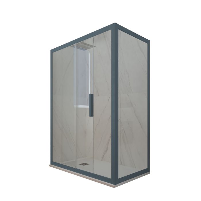 Deco Duo H 200 en PVC Bleu Navy Verre Transparent mod. Deco Duo main product photo