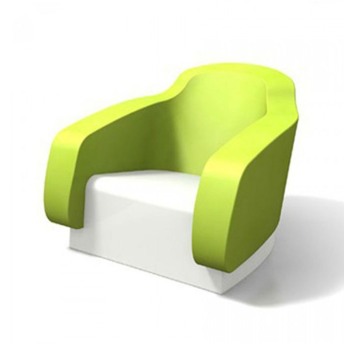 Fauteuil extérieur intérieur Klimt Vert acide et Blanc main product photo