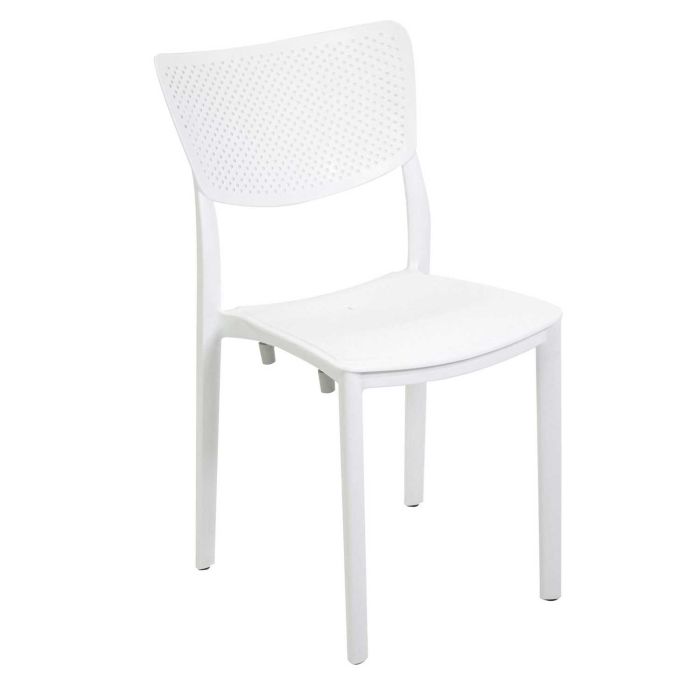 Chaise de jardin Blanc 44x53 cm h 84 cm en Polyéthylène mod. Alezio main product photo