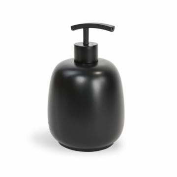 Distributeur de savon à poser Noir Mat en Polyrésine Mod. Afra