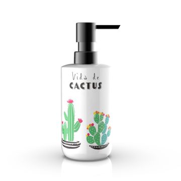Distributeur de savon à poser Blanc en Céramique Mod. Cactus