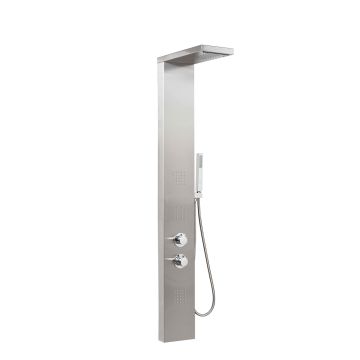 Colonne de Douche Hydromassante Brossé en Acier Inox Aisi 304 Mod. Manhattan Plus