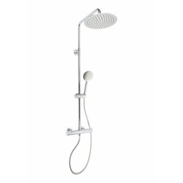 Ensamble de douche Rond Chrome en Acier Inox Aisi 304 Mod. Poseidon Plus