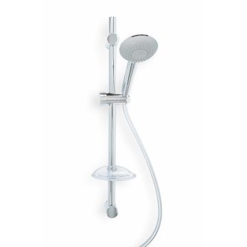 Barre Ensamble de douche Rond Chrome en Laiton et ABS Mod. Ares