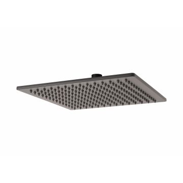 Pommeau de douche Carré 1 jet Noir Mat 20x20 en Acier Inox 18/10 ss Aisi 304 verniciato Mod. Seven Square