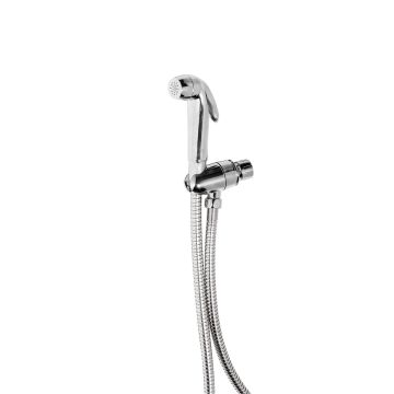 Hydroscope hygiène de toilette rond Chrome en ABS et Acier Inox Mod. Shataff Round