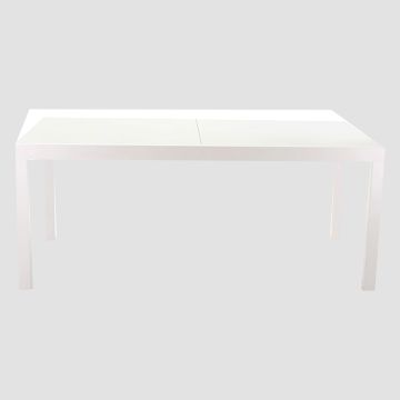 Table de jardin extensible Blanc 160/220x90 cm h 75 cm en Aluminium mod. Boise