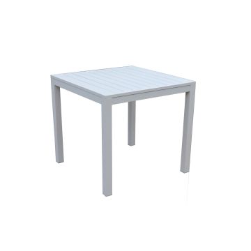 Table de jardin Blanc 70x70 cm h 75 cm en Aluminium mod. Sullivan