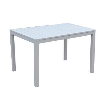 Table de jardin Blanc 70x53 cm h 75 cm en Aluminium mod. Sullivan