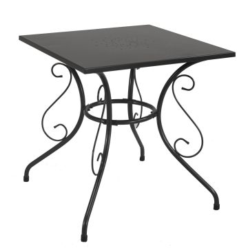 Table de jardin Anthracite 70x70 cm h 72 cm en Métal mod. New Old