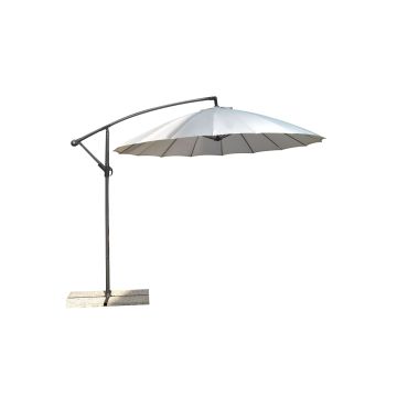 Parasol déporté pare-soleil de jardin Ecru Ø 3 m en Aluminium mod. New Jersey