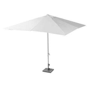 Parasol droit pare-soleil de jardin Blanc 3x3 m h 2,65 m en Aluminium mod. Michigan