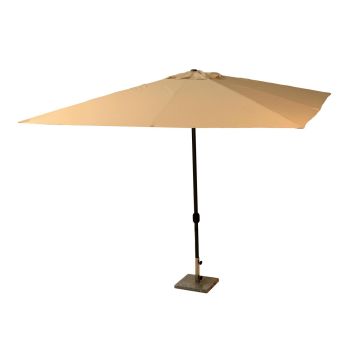 Parasol déporté inclinable pare-soleil de jardin Sable 3x3 m h 2,65 m en Aluminium mod. Michigan