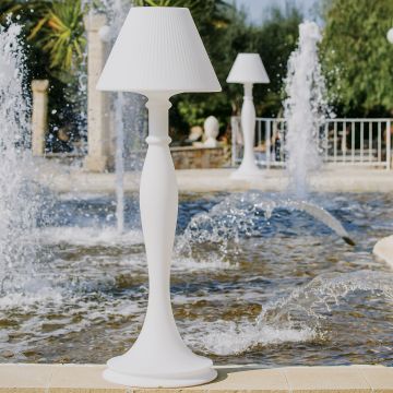 Lampe au sol en résine Eva 180 cm avec lampe à économie d’énergie