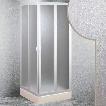 Cabine douche en acrylique mod. Smart avec ouverture centrale