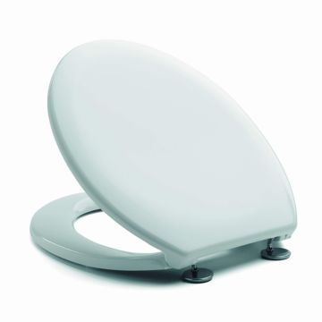 Abattant WC Siège de Toilette Blanc mod. Neu Europa Inox