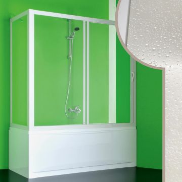 Cabine douche Pare-Baignoire en acrylique mod. Plutone avec ouverture laterale