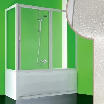 Cabine douche Pare-Baignoire en acrylique mod. Plutone avec ouverture centrale