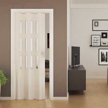 Porte accordéon Intérieur en Pvc mod. Luciana Verre