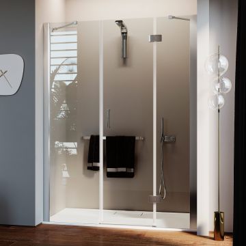 Porte de douche avec Easy-Clean mod. Flip Porte + Fixe