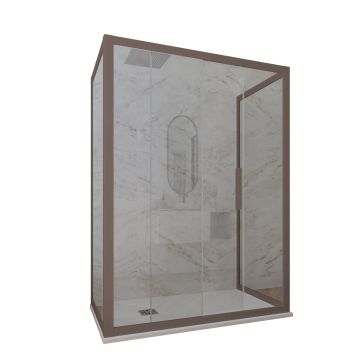 Deco Trio H 200 en PVC Chocolat Verre Transparent mod. Deco Trio