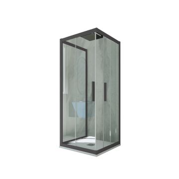 Kolors Trio H 200 en PVC Anthracite Verre Transparent mod. Kolors Trio