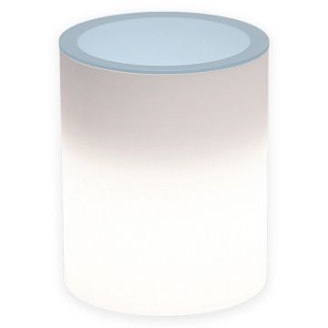 Table basse lumineuse forme ronde Ø 40 cm H 50 en résine avec vitre trempé 8 mm Plusieurs couleurs disponibles mod. Relax Led