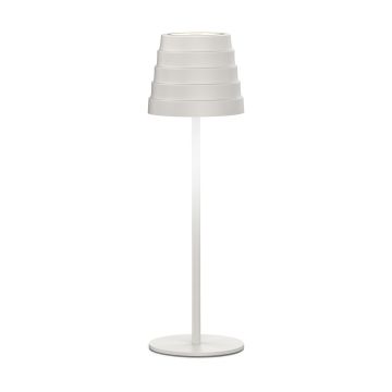 Lampe de table LED rechargeable IP54 couleur blanc mod. Maya