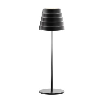 Lampe de table LED rechargeable IP54 couleur noir mod. Maya