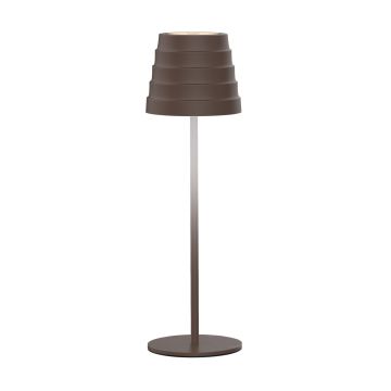 Lampe de table LED rechargeable IP54 couleur marron mod. Maya