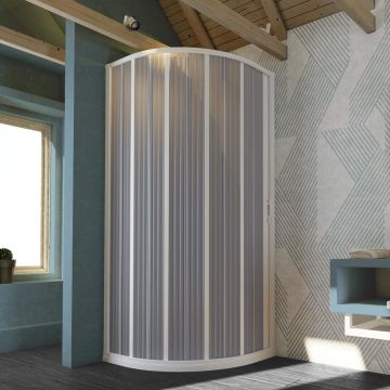 Paroi douche en Plastique pvc mod. Flex avec l'ouverture latérale