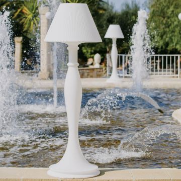 Lampe au sol en résine Eva 180 cm avec lampe à économie d'énergie